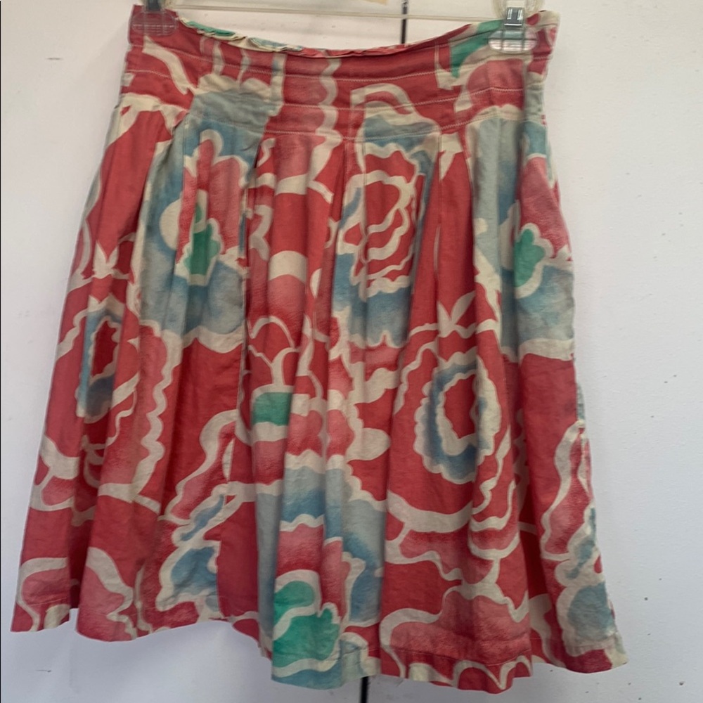 Vibrant Orange and Red Mini Skater Skirt